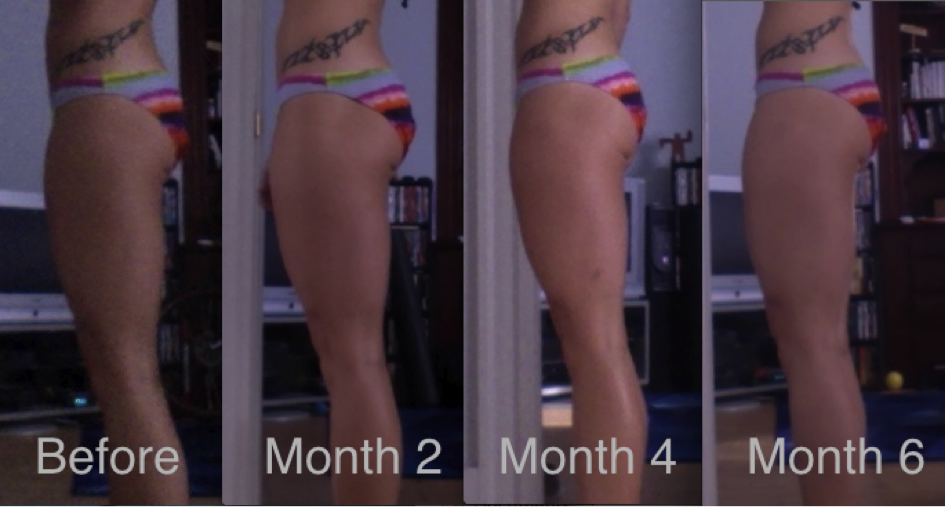 5 month progress on GG Program and LOTS of protein. My butt is