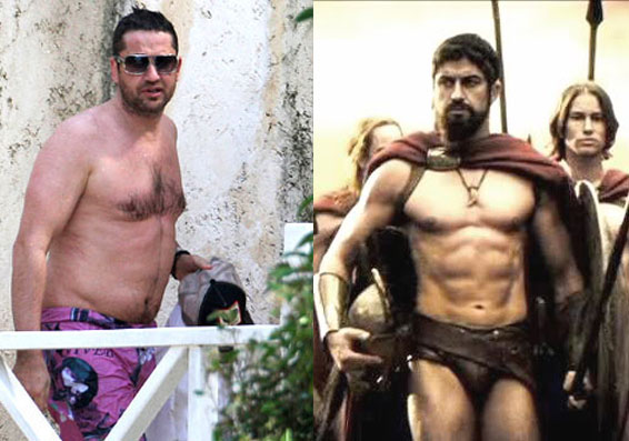 Gerard Butler probably stayed the same weight during this transformation