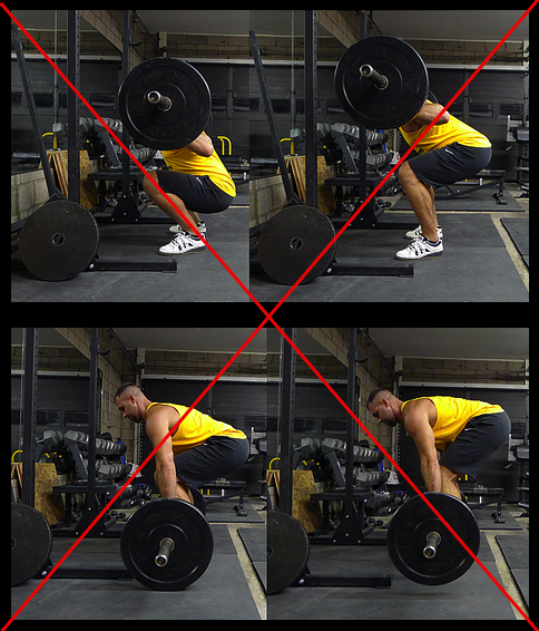 Poor squat and deadlift form